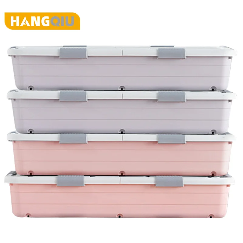High quality multifunction fashionable custom color pp plastic underbed storage box