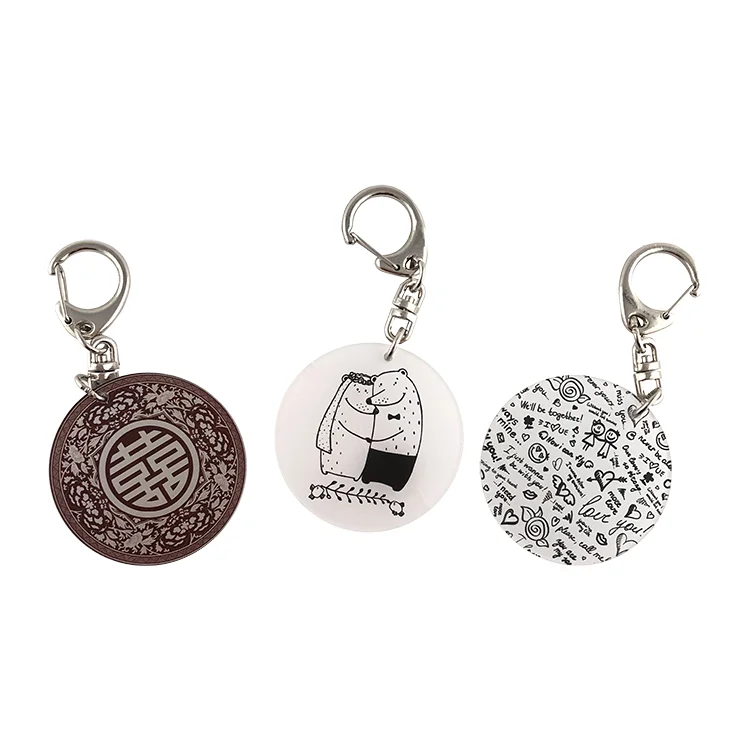 Couple Acrylic Key Chain Key Ring Key Holder for Souvenir Gift Custom
