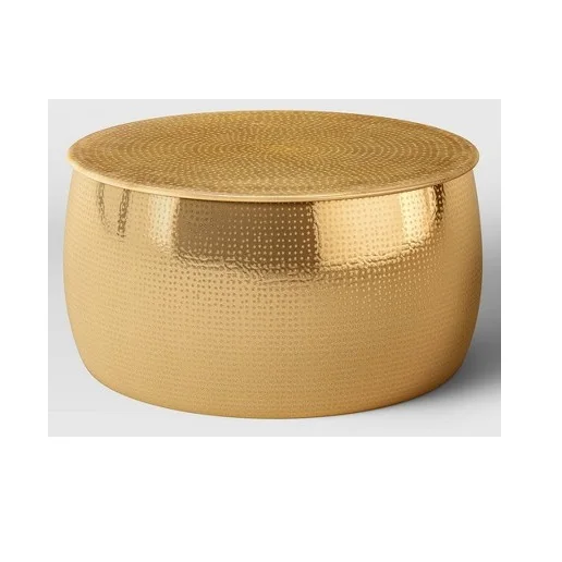 Hot Selling Product Metal Round Gold Coffee Table for Living Room Sofa Bedside Nightstand Metal Coffee Table