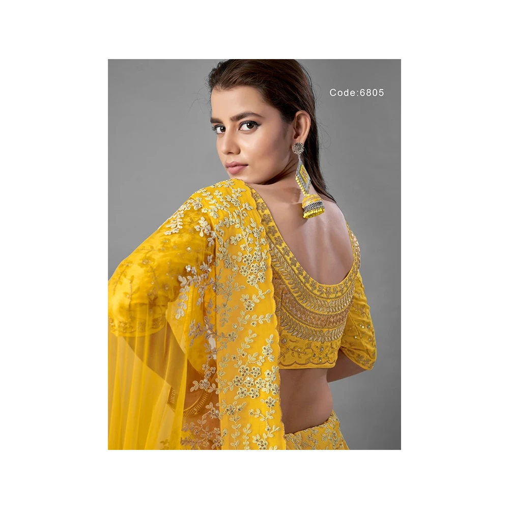 
Newly Design Special Yellow Silk Material Made Lehenga Choli Embroidery Work Buy From Lead Supplier  (10000002084182)