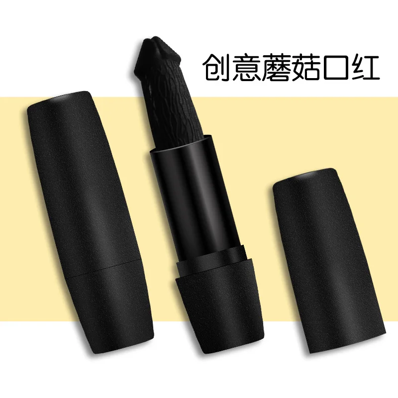 Melason Wholesale OEM Brand No Logo Penis Shaped Lipstick  Mushroom Lipstick Long Lasting Moisture Rouge Pop sexy Matte Lipstick