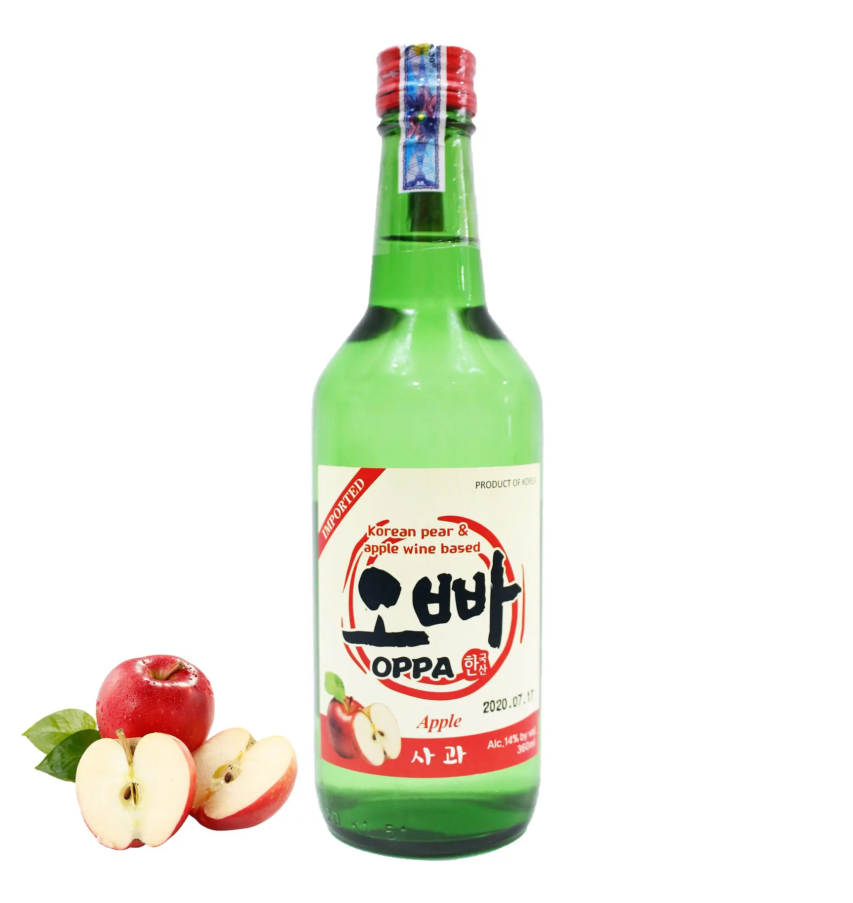  Корейский Традиционный напиток Oppa Soju 360 мл рисовое вино Фруктовый Ароматизированный