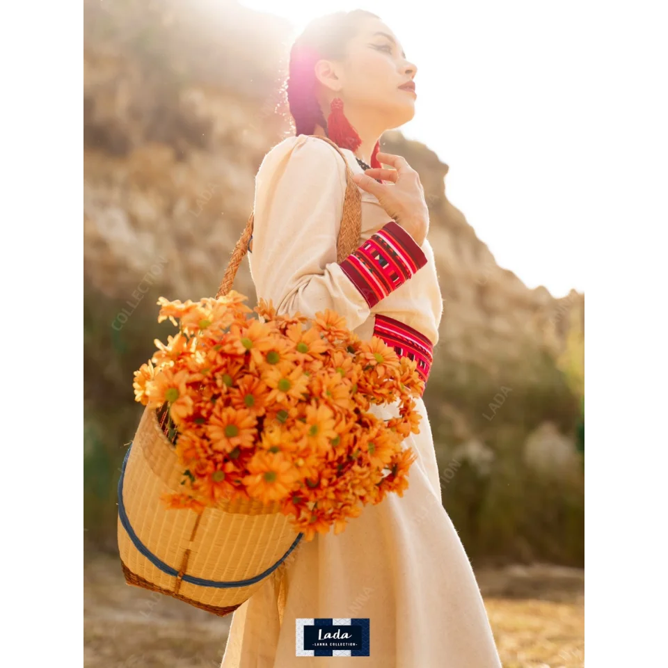 Best Seller Thai Casual Womens Dresses Premium Products Hand Made By Lada Lanna Collection 028 Lee Saw Set