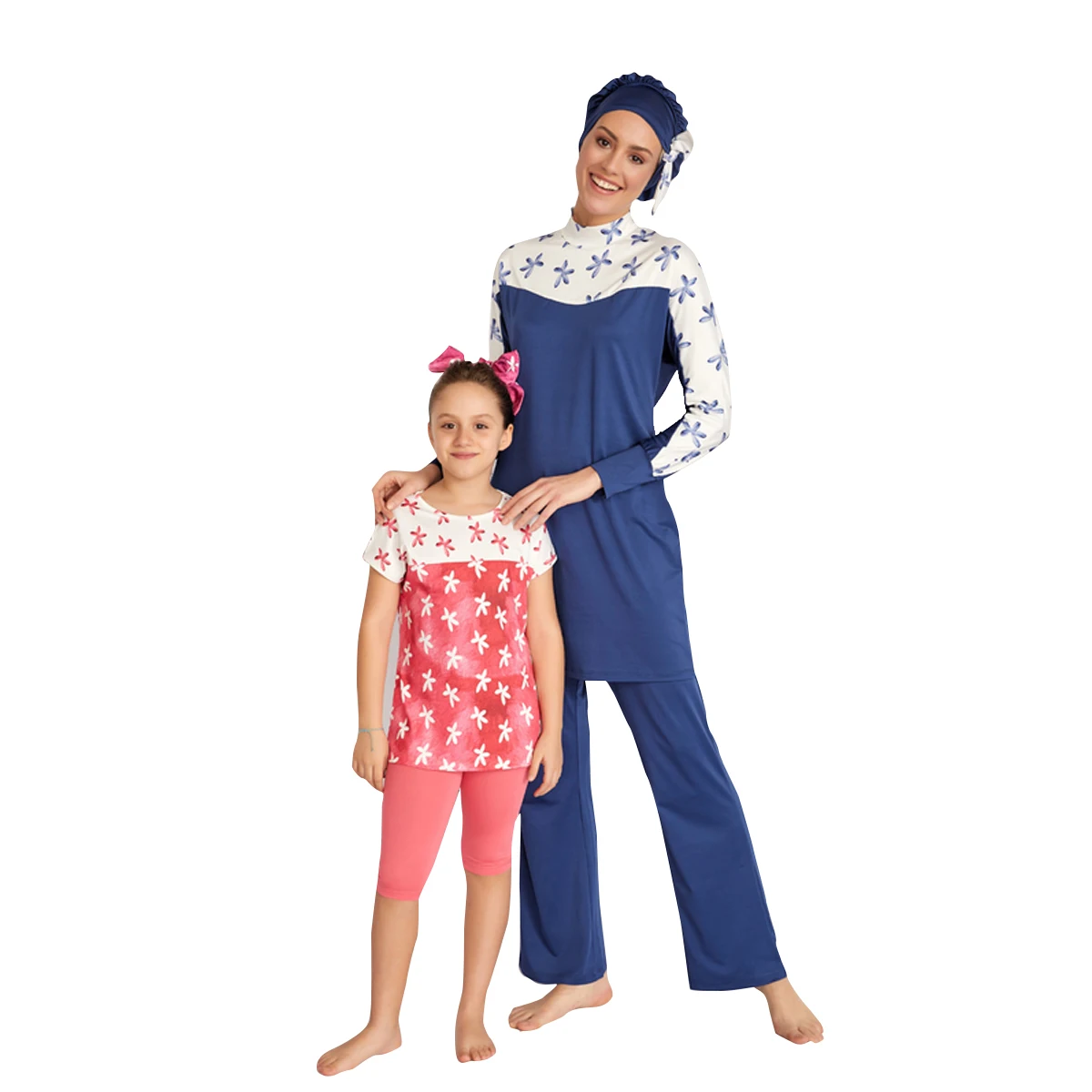 2021 Modest Islamic Swimsuit for Women Arab Featuring High Waist Print Tankini Breathable Plus Size XXL XS Options for Adults