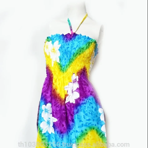 Floral Rainbow HIPPIE BOHO HAWAII BLOCK MAXI BABY DOLL beach long style girls kids children LONG DRESS