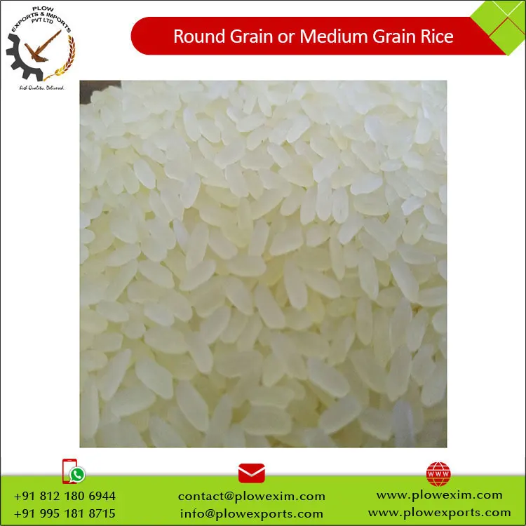 Round Grain or Medium Grain Parbolied Rice 5% Broken Round Rice at Market Price