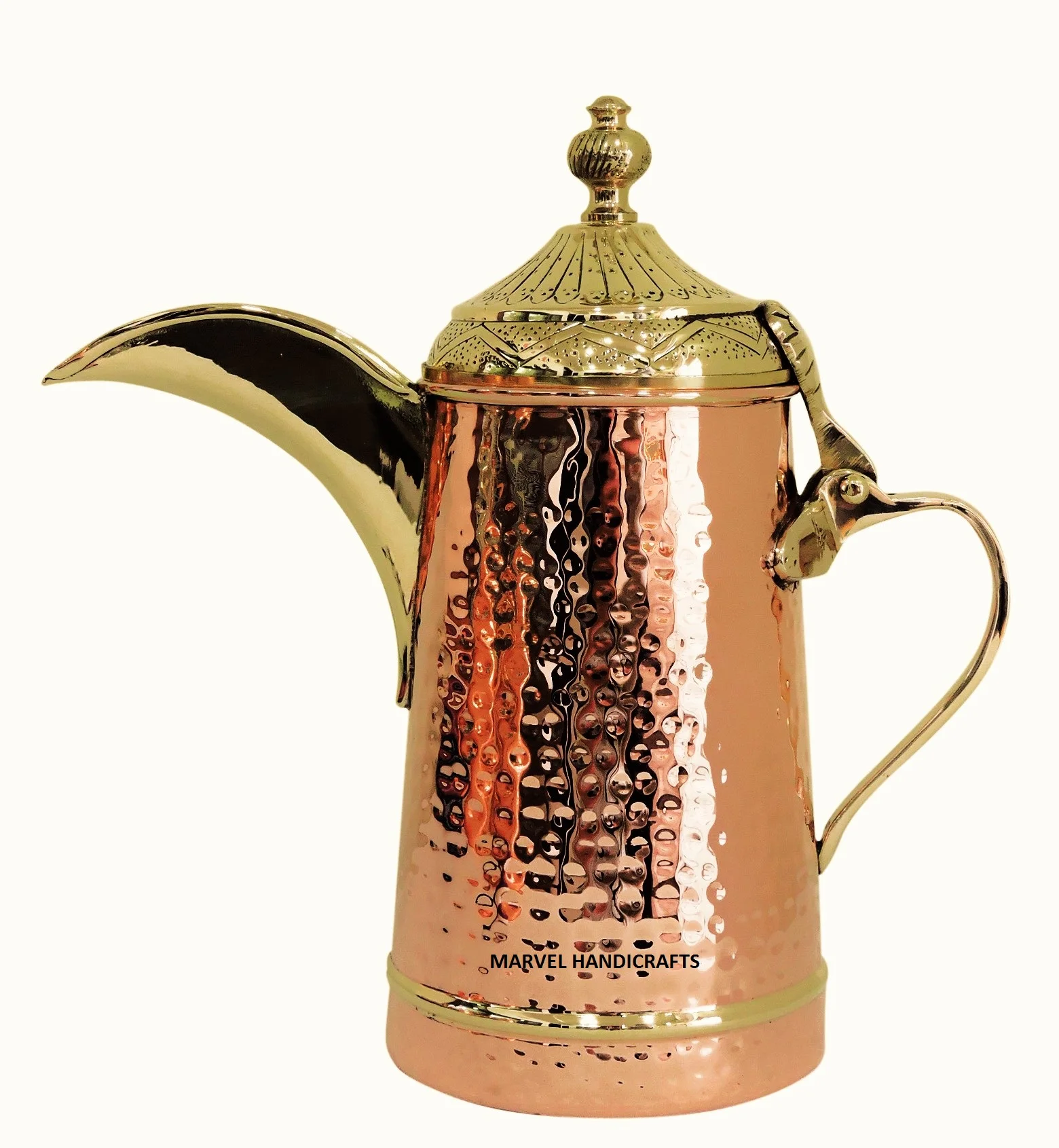 HAMMERED BRASS ARABIC DALLAH TEA COFFEE POT MANUFACTURER FROM INDIA DALLAH ARABIC COFFEE MAKER EID HOLIDAYS COFFEE & TEA SETS
