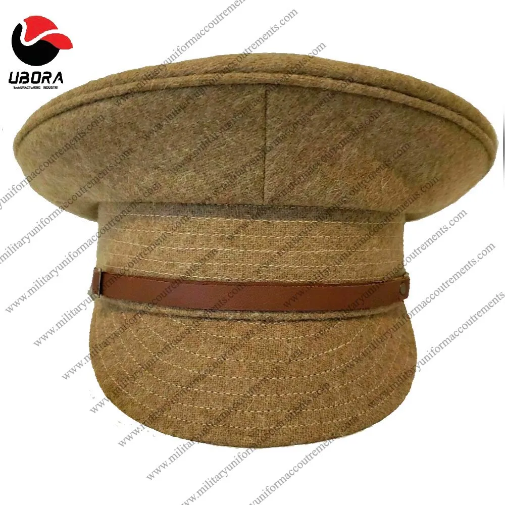 WW1 UK British Army Military Officers Enlisted Trench Wool Visor Hat