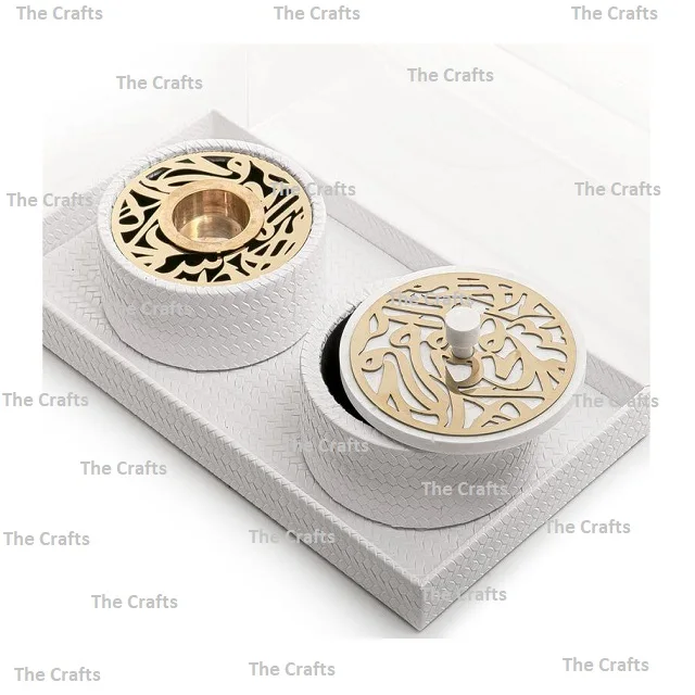 Antique Design Wooden Oil Burner With Sweets Box And Tray Premium Quality Home And Hotel Fragrance Mabkhars