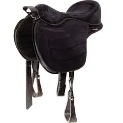 Новое кожаное седло для лошадей с замком, Размер 12-18 дюймов