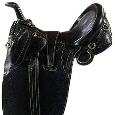 Star International Leather Stock man Bush Rider with Horn Australian Stock English Horse Saddle