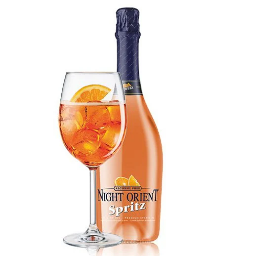 Spritz безспиртовой готовый к питью сверкающий коктейль 0 75 л. Оранжевый цвет