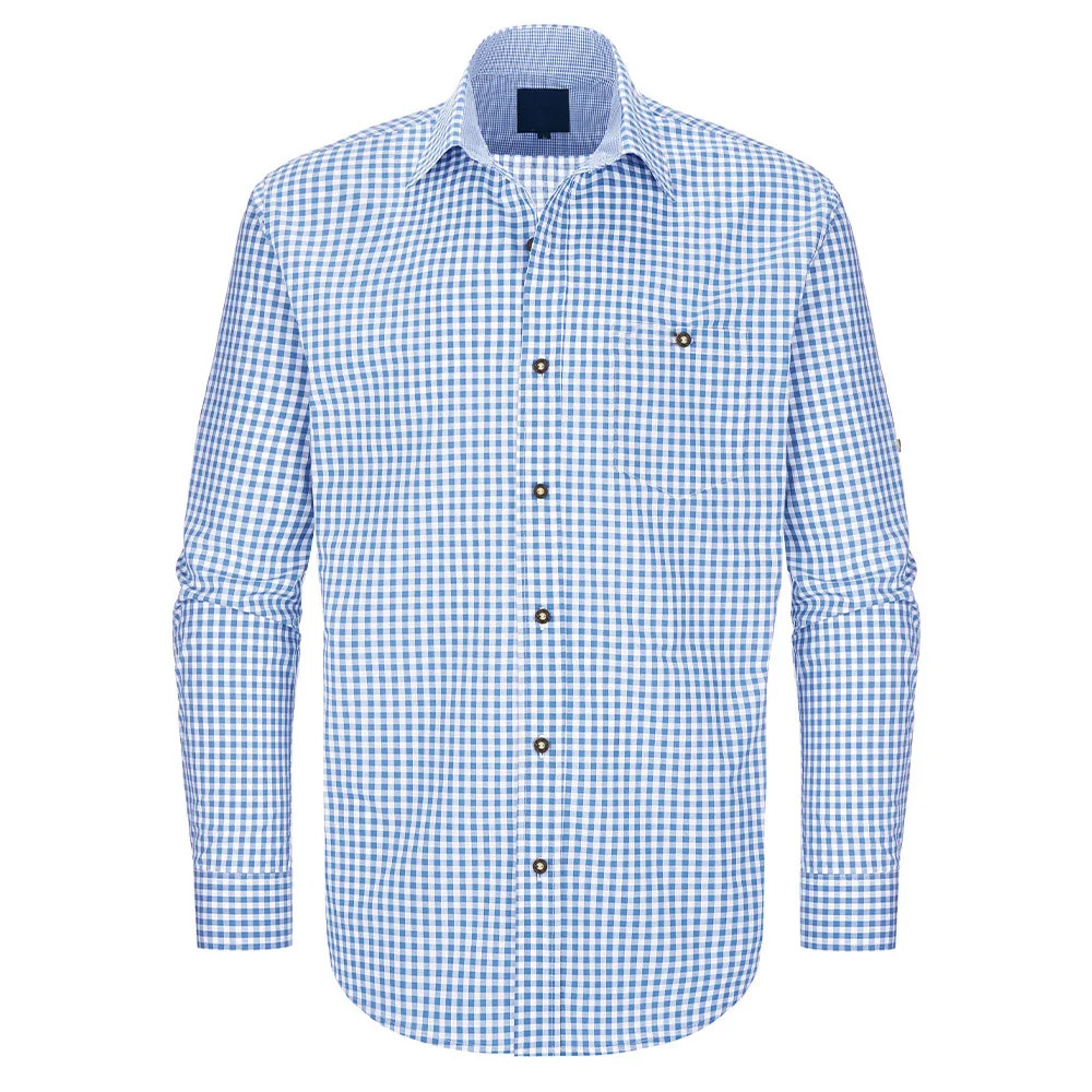 Mandarin Collar Long Sleeve Shirt, German Bavarian Oktoberfest Shirts, Cotton Inner Long Sleeve T Shirt