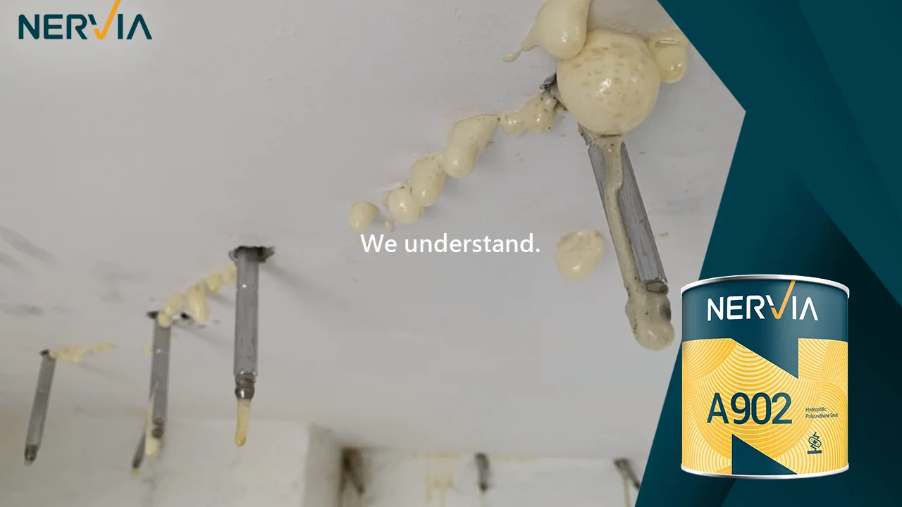 Гидрофобный Однокомпонентный полиуретановый пенопласт Nervia A902 для восстановления трещин и инъекций