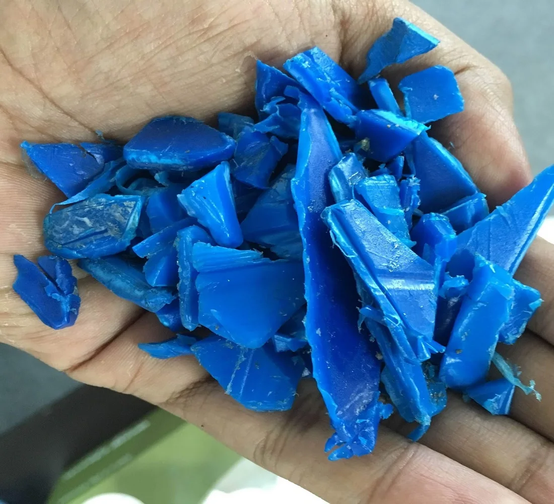 HDPE барабанная переточка/HDPE Синие барабанные хлопья