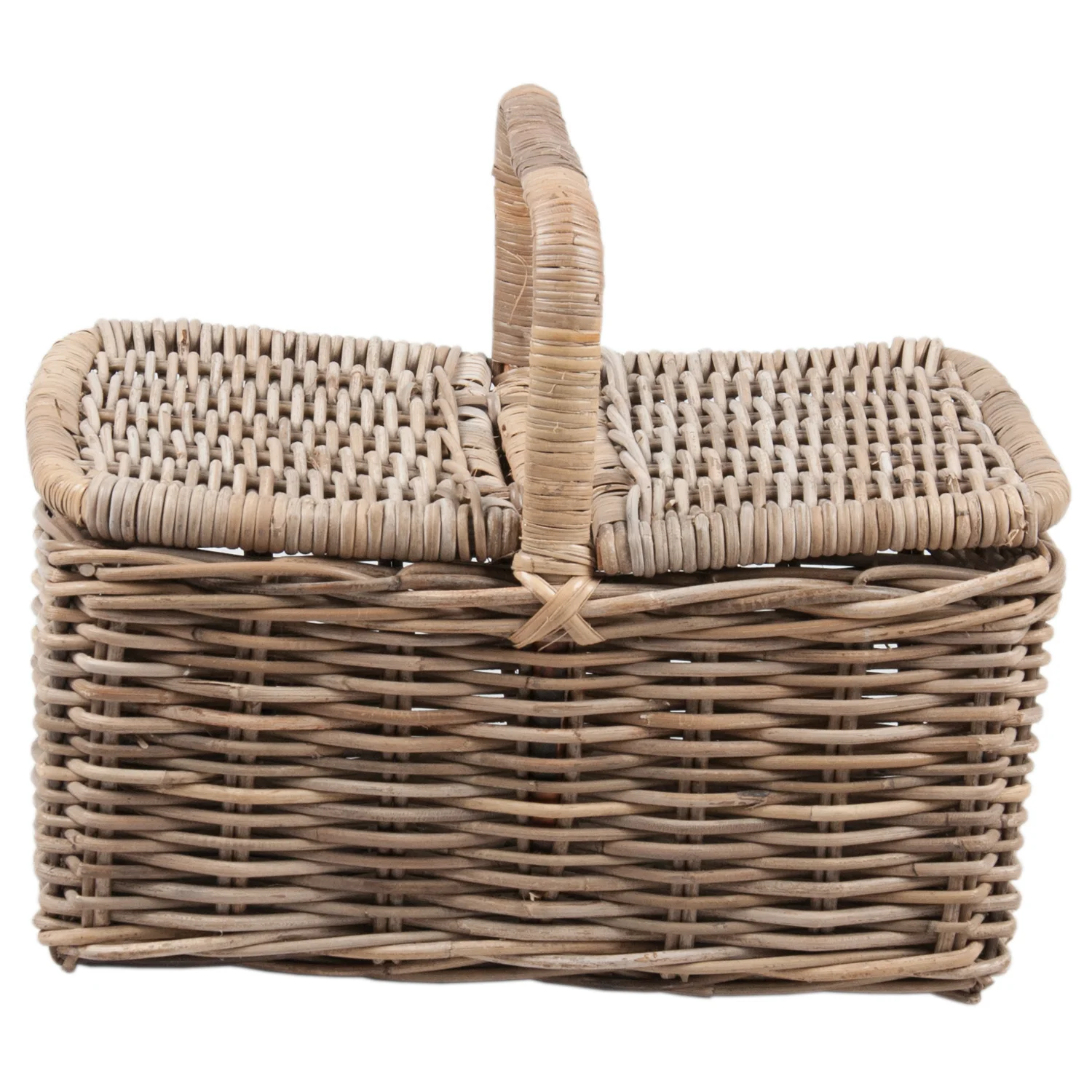 
Rattan Basket Handmade With Natural Wicker Rattan Storage Basket for picnic 