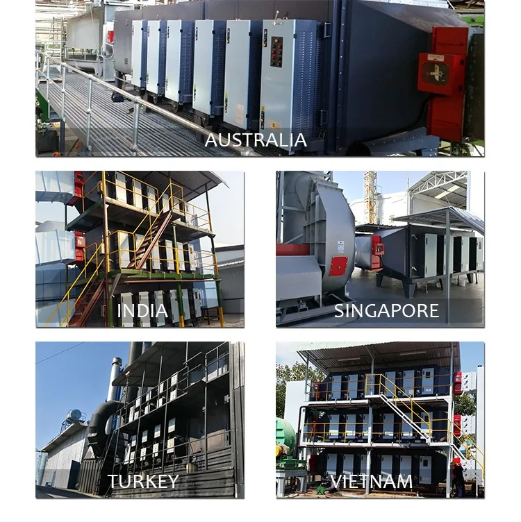 Industrial smoke cleaner electrostatic exhaust gas scrubber