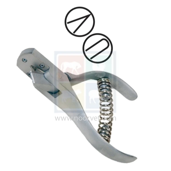 Veterinary Instruments Animal Identification Tools Ear Tags cut Puncher Pig Sheep Calf Ear Notcher Aluminum 5 Inch V Notch