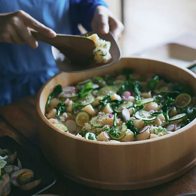 
Japanese water resistant storage wooden rice bucket restaurants for store rice deliciously 
