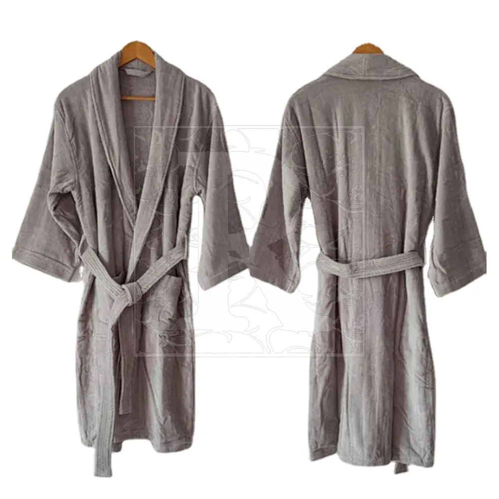 OEM Luxury Hotel Spa white Coral Fleece four seasons Cotton Wholesale hotel bathrobe Plus Size Bathrobe Custom Logo Sleepwear