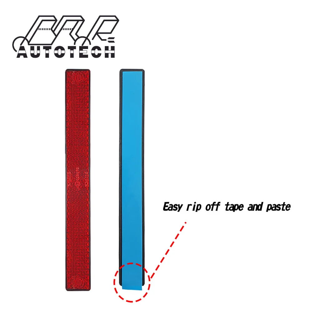 Red Sticker High visibility motorcycle seat rear motorbike front red reflector with adhesive tape