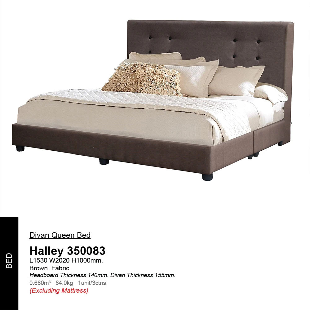 Bed JPS 350083 Bedroom Modern Home Furniture Upholstery Leather Fabric PVC PU Wooden Metal Queen King Single Malaysia