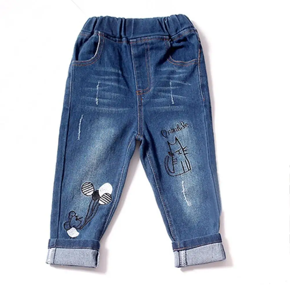 
Cat Printed Export Oriented Jeans Pant For Baby Girl From Bangladesh 