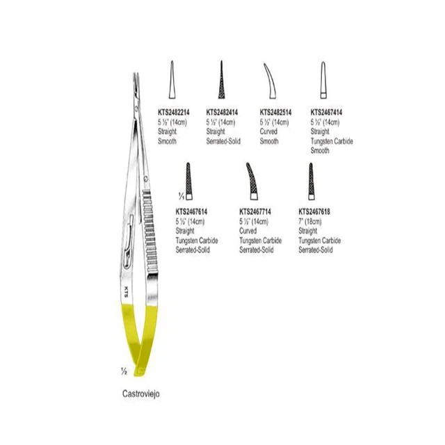 Хирургические инструменты держатели игл и прокладки Castroviejo микро держатель из нержавеющей стали карбида вольфрама.