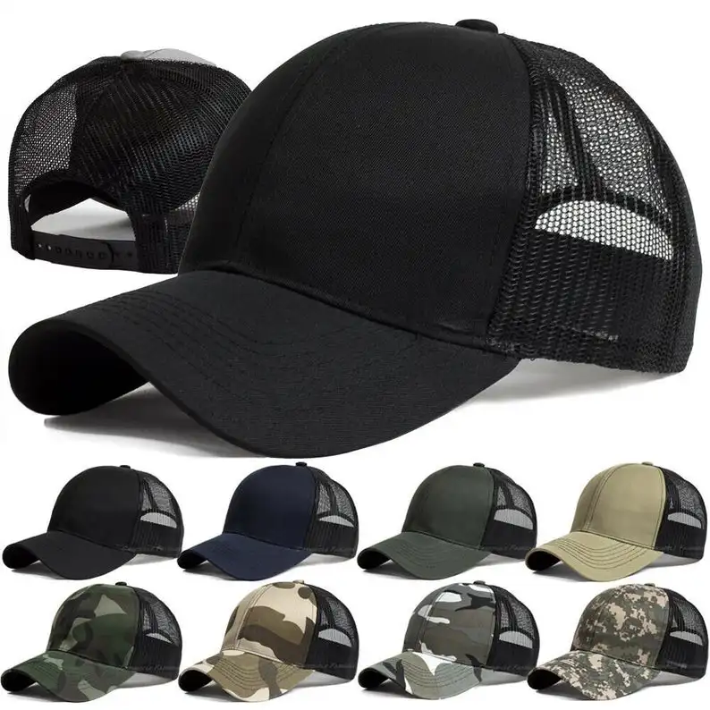 Solid Plain Multiple Colors 6 Panels Trucker Hats Gorras, Custom Logo Branded Business On Blank Sports Caps, OEM Sport Caps Hats