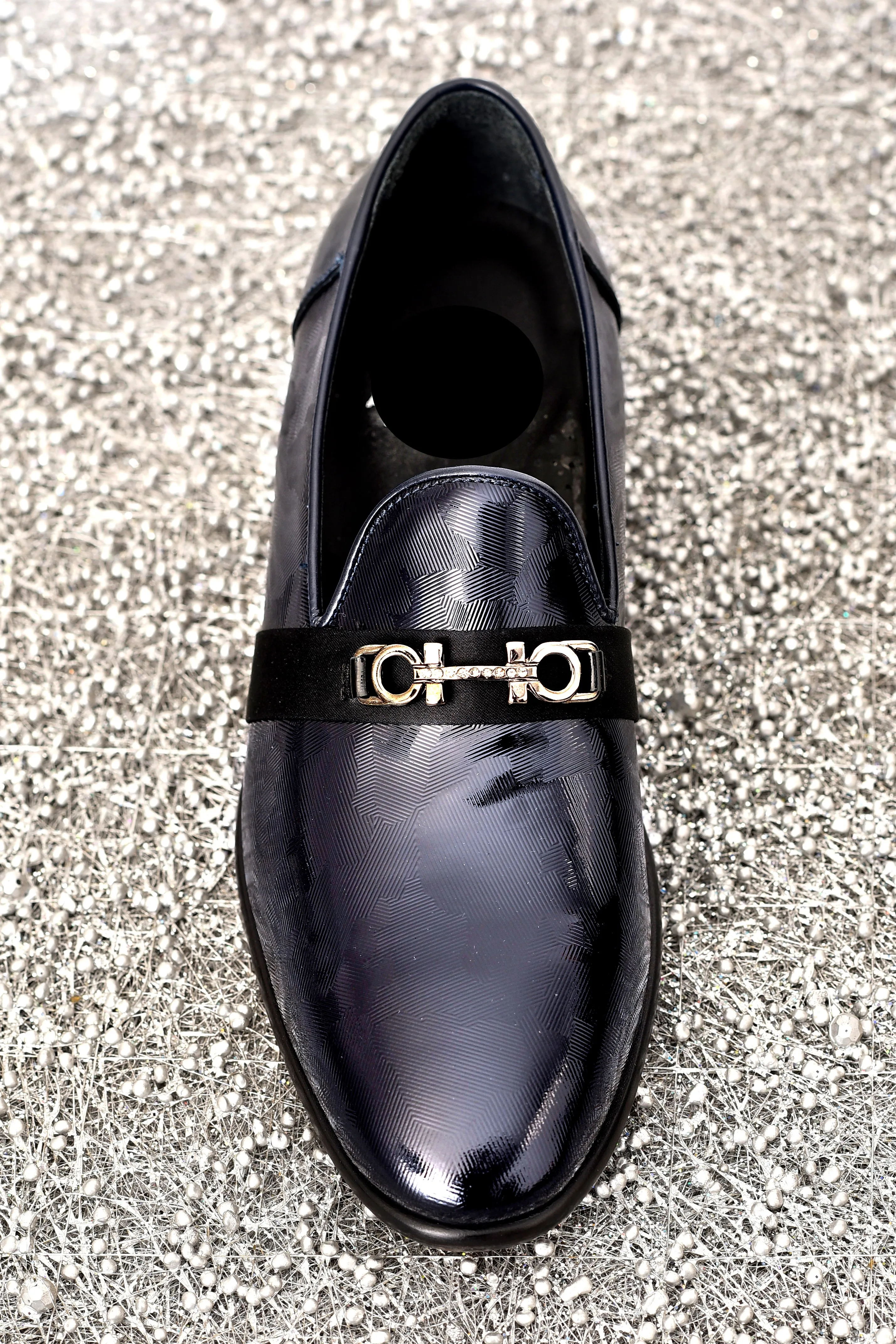 High Quality Made in Italy - Moccasins for Men - Elegant Shoes Dress with Clamp and Satin Strip Shoes for Wedding