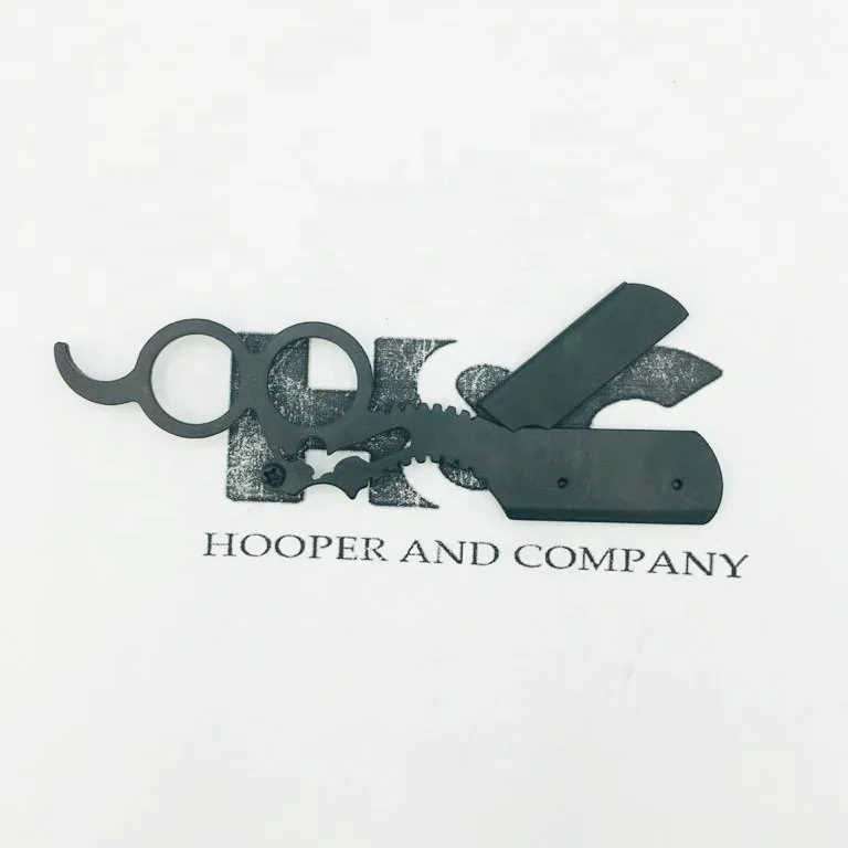 finger razor straight razor barber razor with barber pole design with ring Sustainable Stainless steel