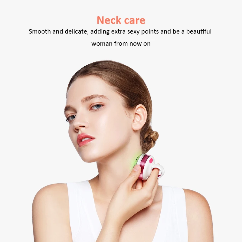 Мини-массажер для подтяжки кожи со светодиодной подсветкой аппарат фотонной терапии удаления морщин и лифтинга лица