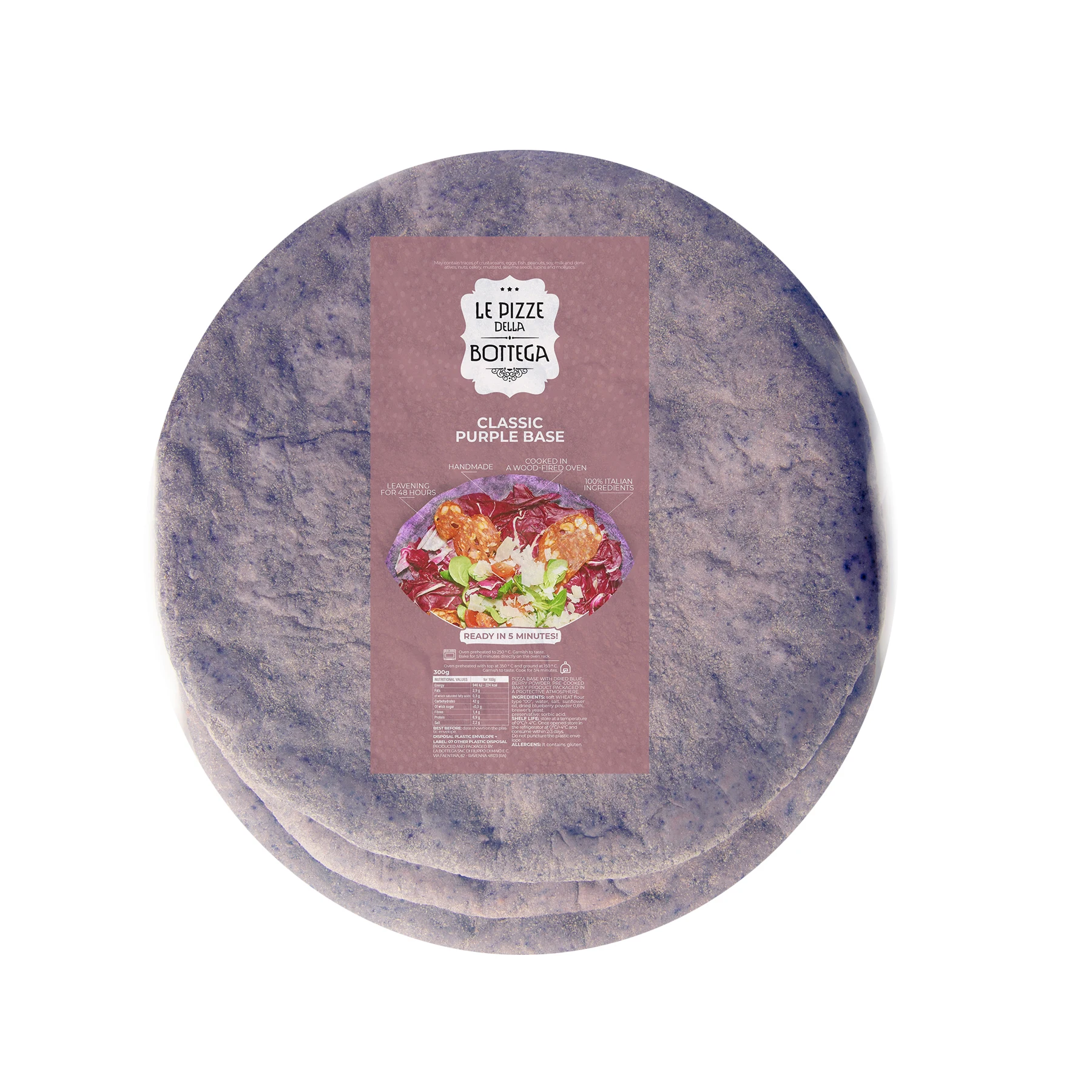 Best Quality precooked purple pizza base ready to ship