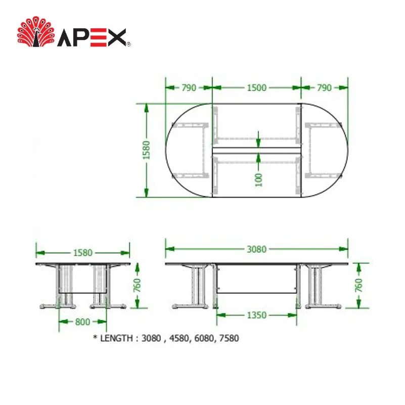 One stop office furniture High Quality RIVO Series Conference Table Malaysia High End Luxury Factory Direct Modern Meeting Table