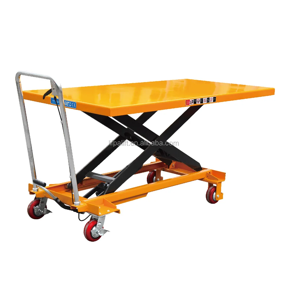 350kg Hand Hydraulic Double Scissor Lift Trolley