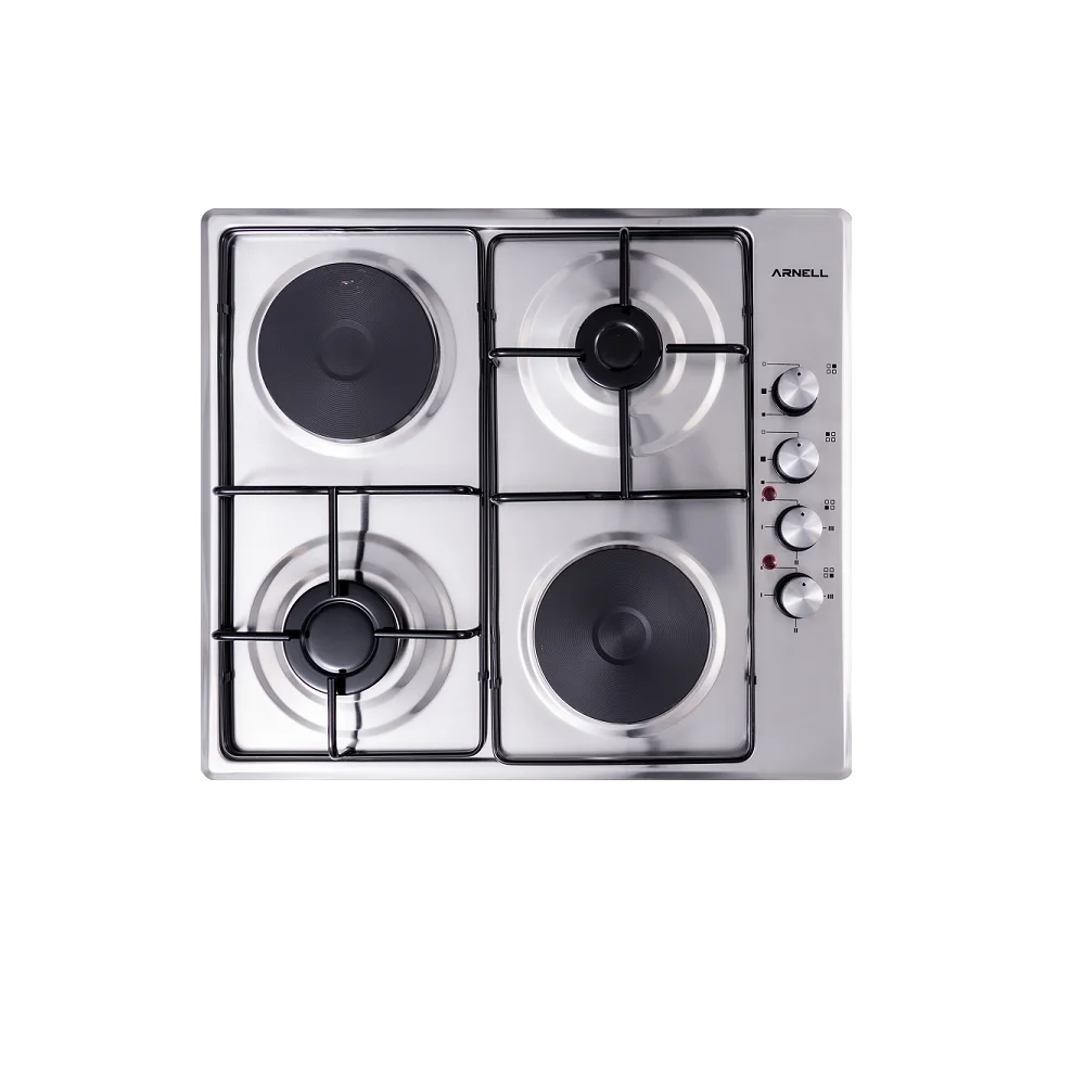 
High Quality 2 Gas + 2 Electric Burner Aluminum Gas Hob Inox 