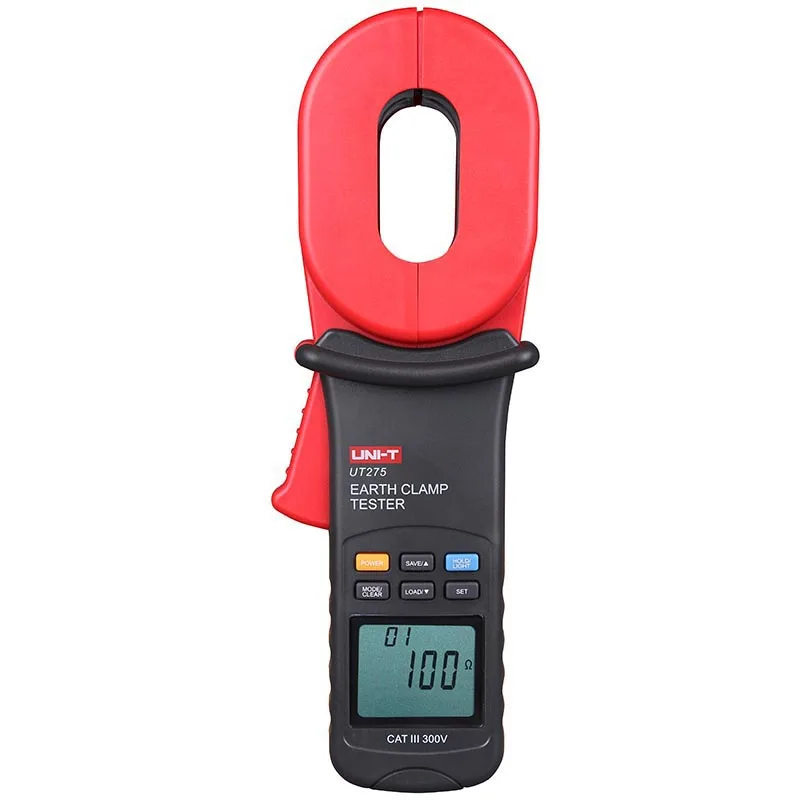 UNI-T UT275 Clamp Earth Ground Tester Resistance Leakage Current Auto Range Data Storage 30A Clamp Meter UT-275