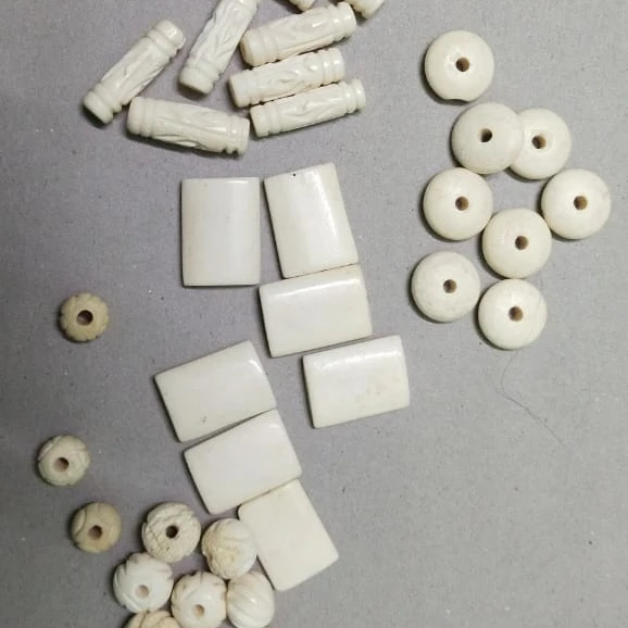 Different Shapes Mix Carved Bone Beads for Jewelry Making at Affordable Prices