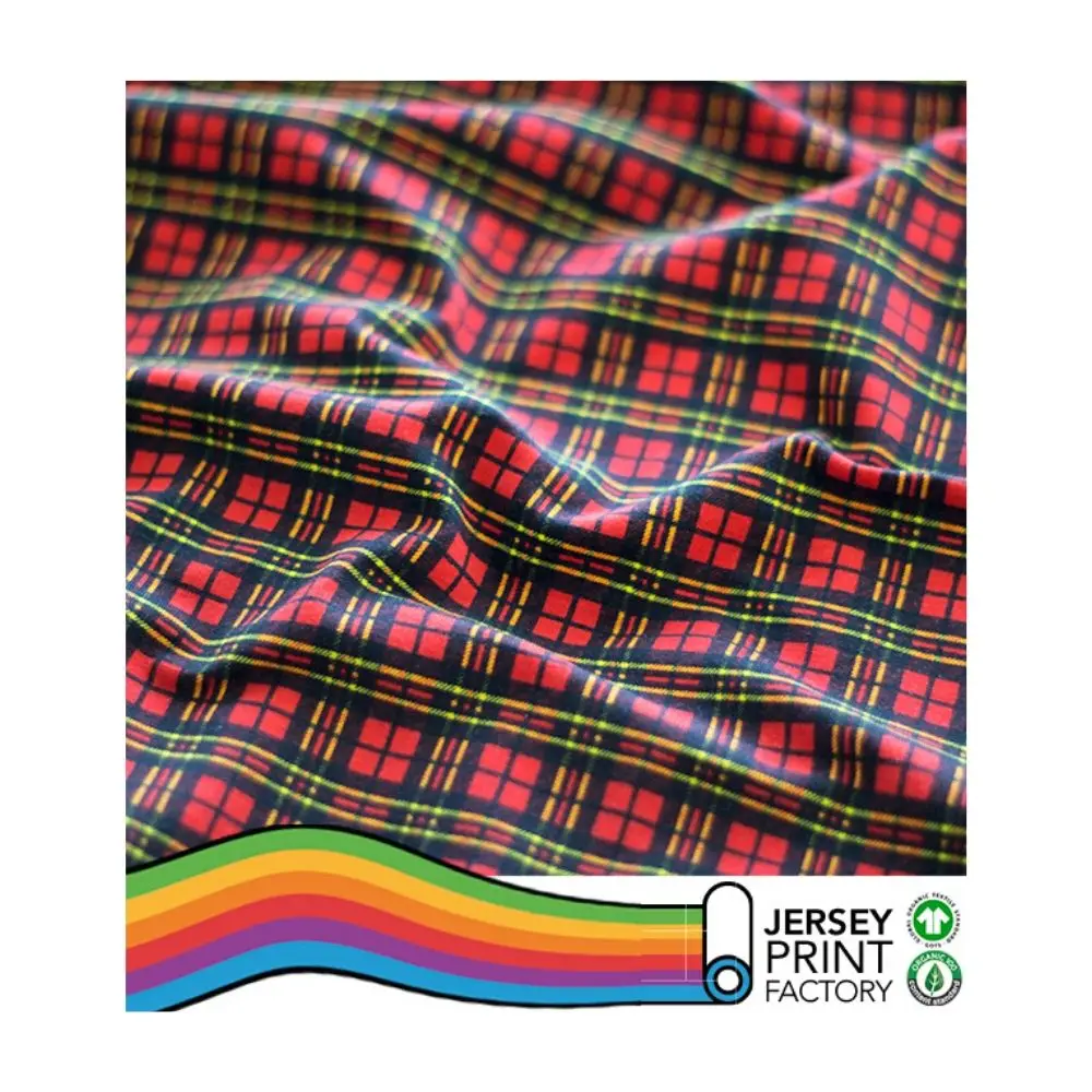 Digital print Jersey fabric Gots or Oeko-tex certified printed fabric