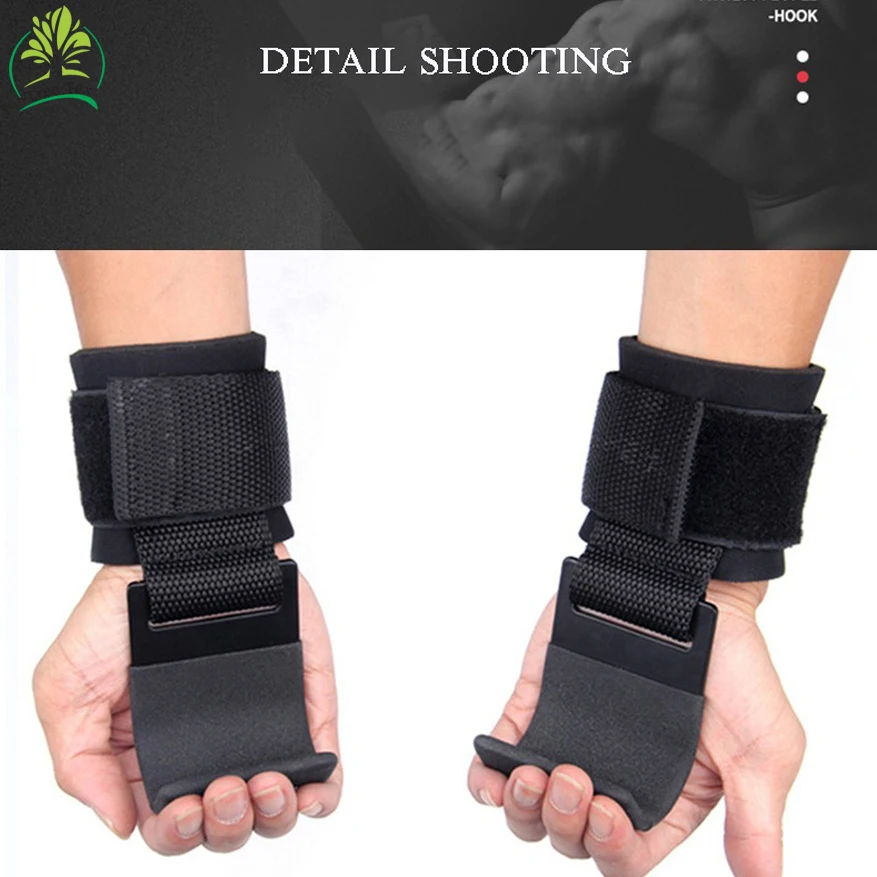 Wholesale Gym Fitness Power Weightlifting Brace Wrist Hooks Grips Wrist Straps Wraps Wrist support