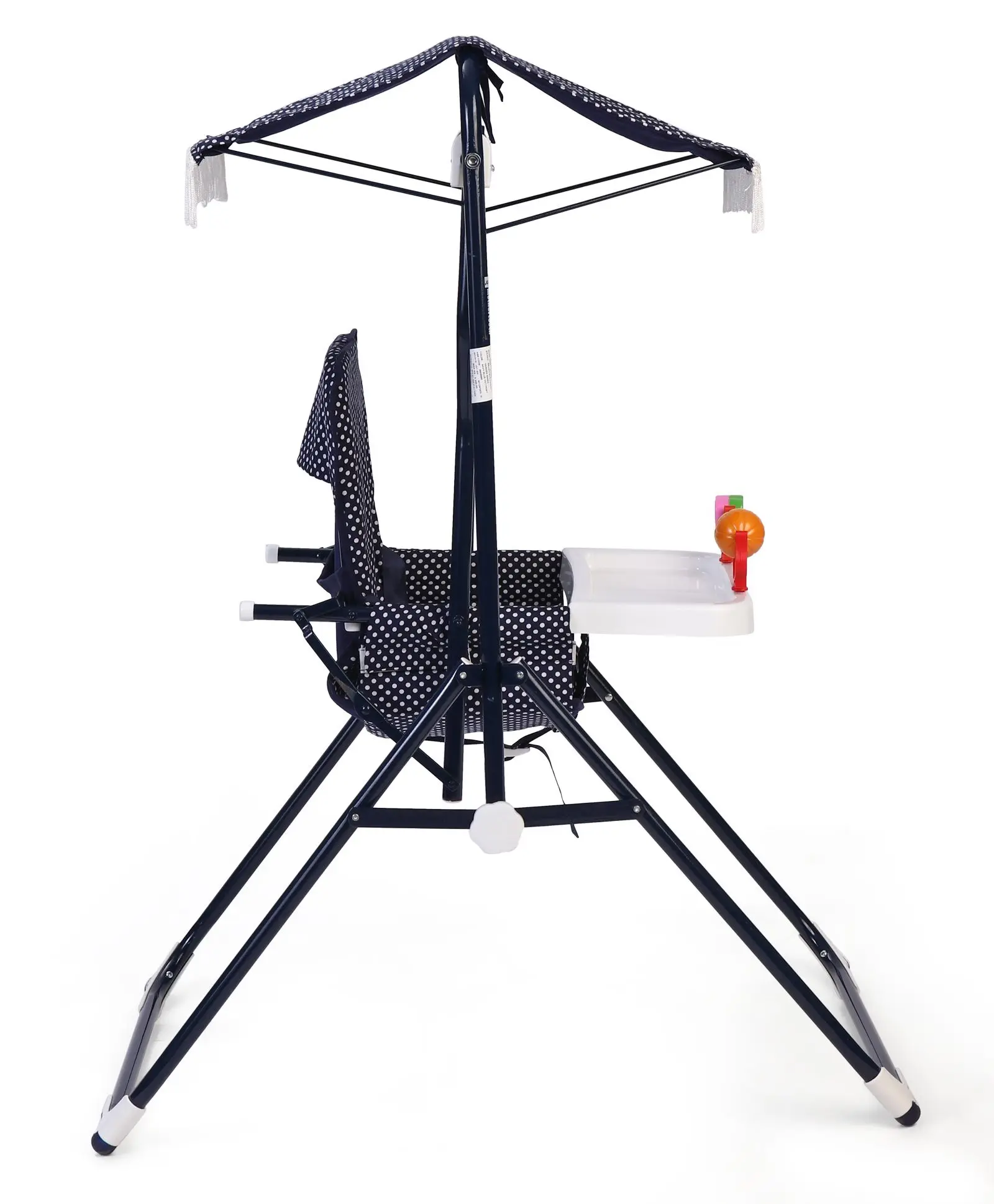 Trendy Navy Blue Color Dot printed Garden Swing Chair For Children Available At Wholesale Bulk Price