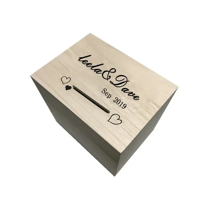 Antique Wooden Money Boxes Collection Coin Bank DIY Craft Saving Box for Kids and Adults Wedding Key Card Case Wooden Recipe Box