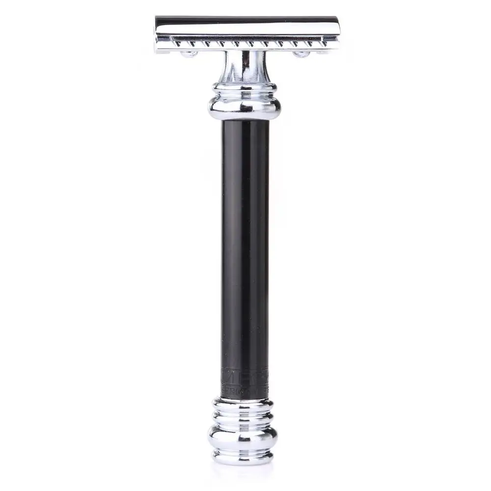 high quality Traditional type exclusive black double edge blades shaving kit men shaving set brush safety razor
