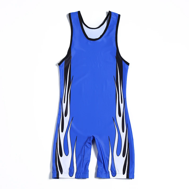 Excellent One-piece Sleeveless Mens Wrestling Singlet Weight Lifting Tights Wresting Gear Custom
