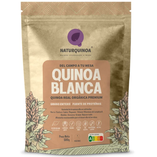 Quinoa real organic premium white grain.