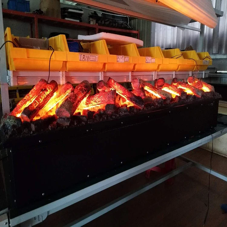 Shanghai factory wholesales 1800mm length artificial charcoal flame 3d water vapor electric fireplace without heater