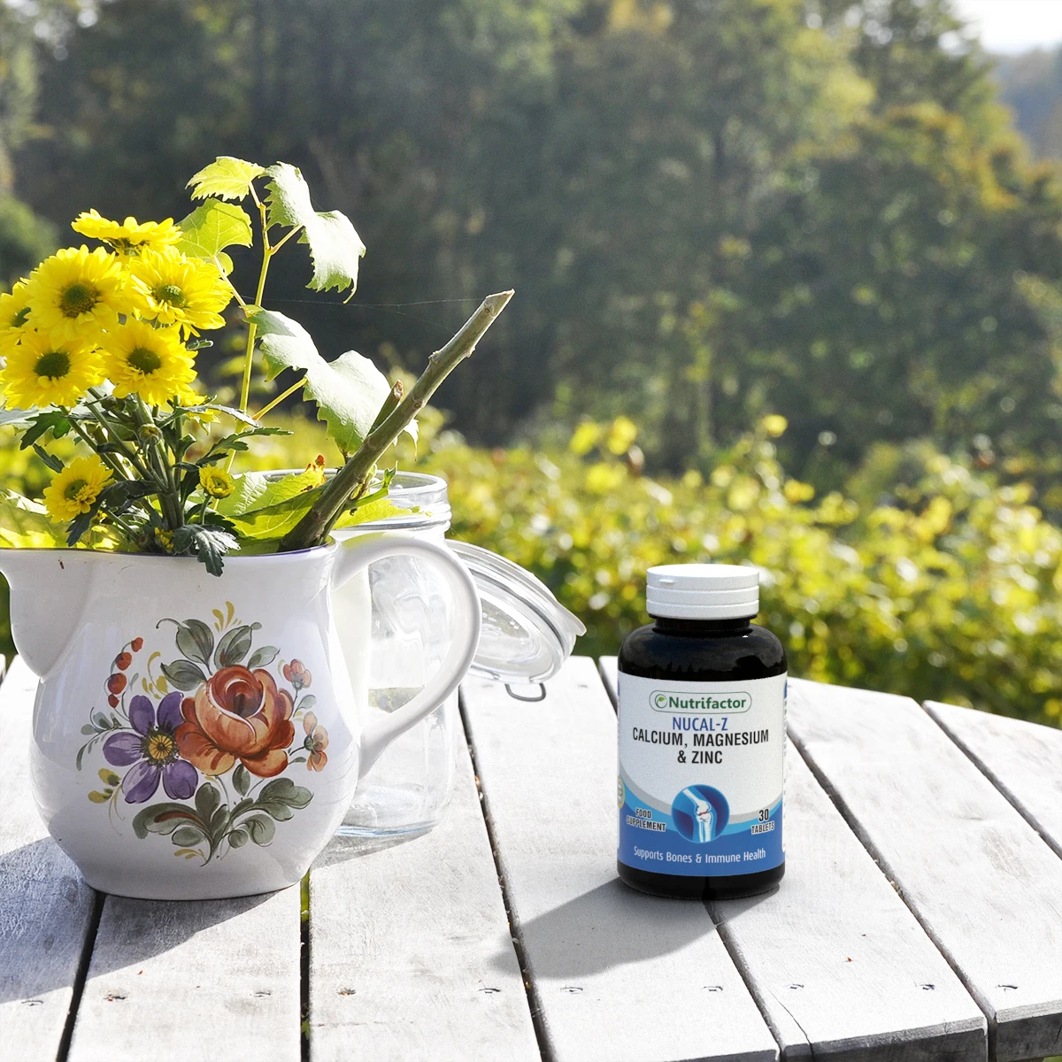 
NUCAL-K Halal Food Supplement Vitamin D K Calcium Carbonate Cholecalciferol Bones and Muscles Health Nutrifactor Healthcare Tab 