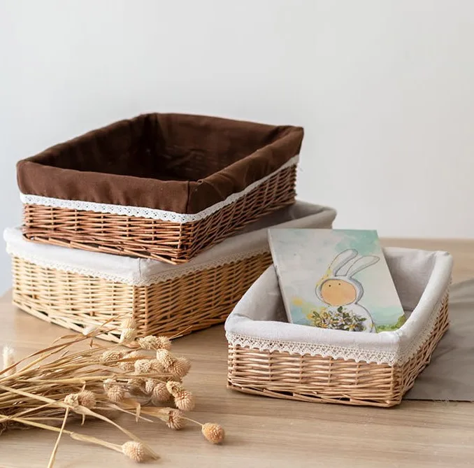 Handmade Fabricante chino de mimbre Mejor vendedor de Amazon Woven Wicker Display Rattan Storage Basket