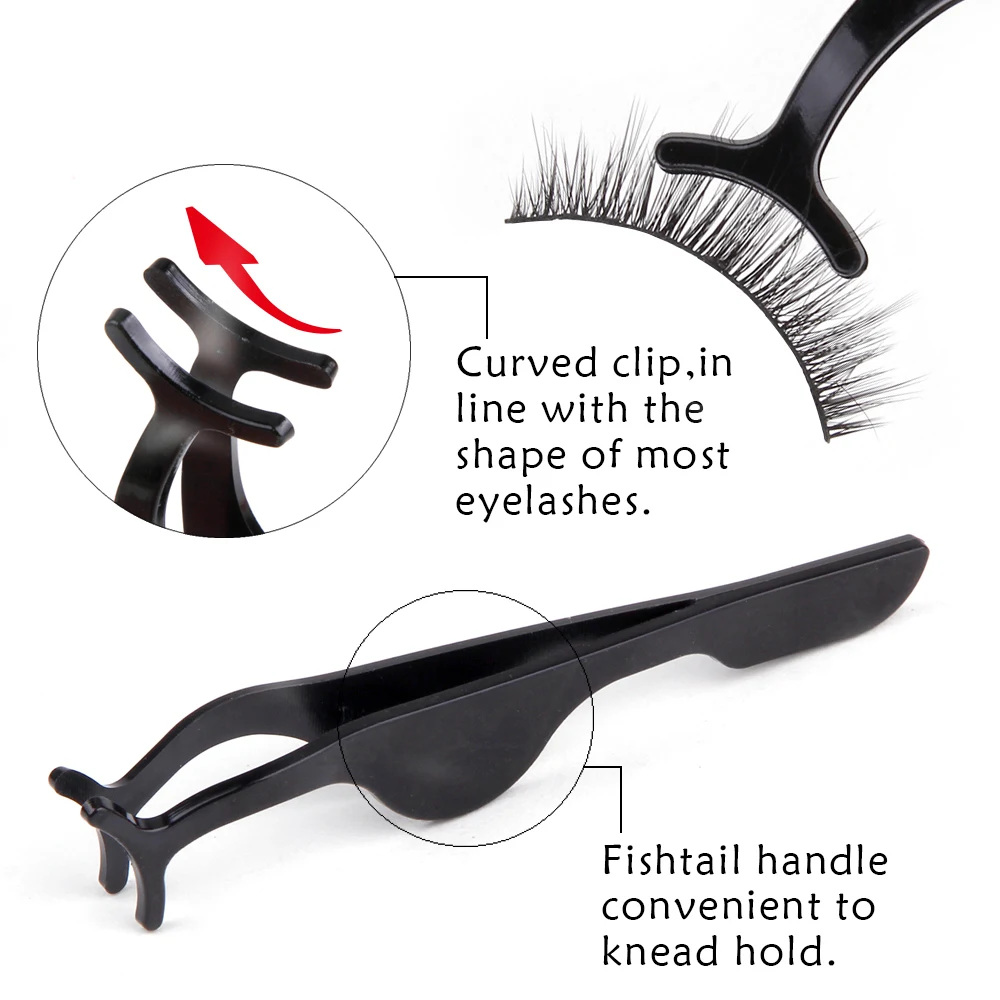 False Eyelashes Clip Eyelash Tweezers Applicator Eye Lash Aid Forceps Tools Stainless Steel Personal Beauty Care