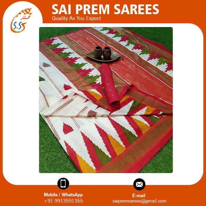 Patola Soft Silk Sarees Custom Packaging Cotton Ethnic Sari for Adults for Special Occasions